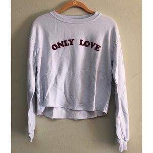 Spiritual Gangster Only Love crop sweatshirt